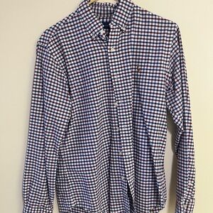Ralph Lauren Men's Plaid Shirt - Blue, White, and Red